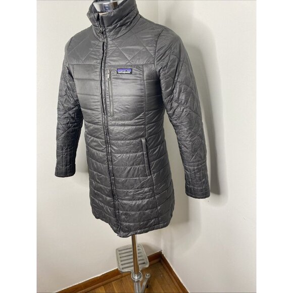Patagonia Radalie Parka Puffer Jacket Grey Womens Size Small Puffy Long Coat - Picture 4 of 10